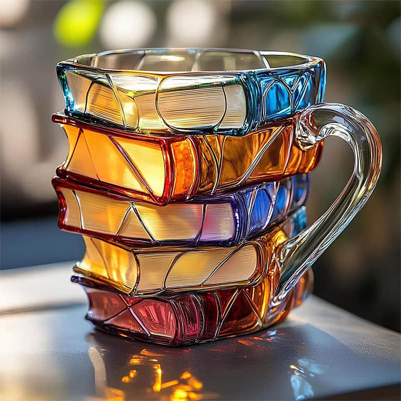 Tasse Unique Artisanale 3D Bonheur pour Passionnés de Lecture
