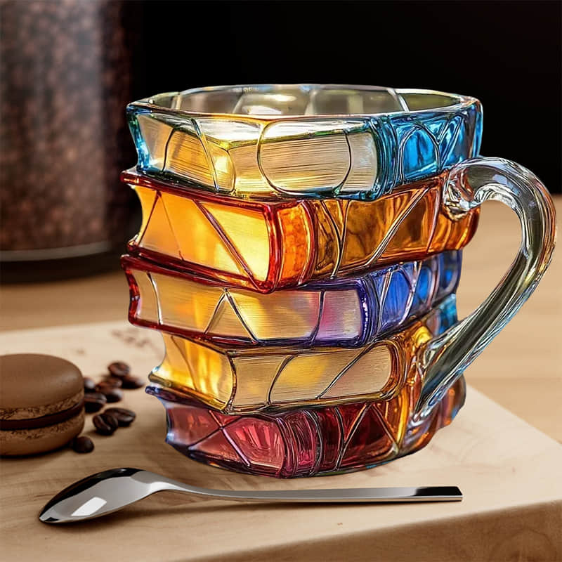 Tasse Unique Artisanale 3D Bonheur pour Passionnés de Lecture