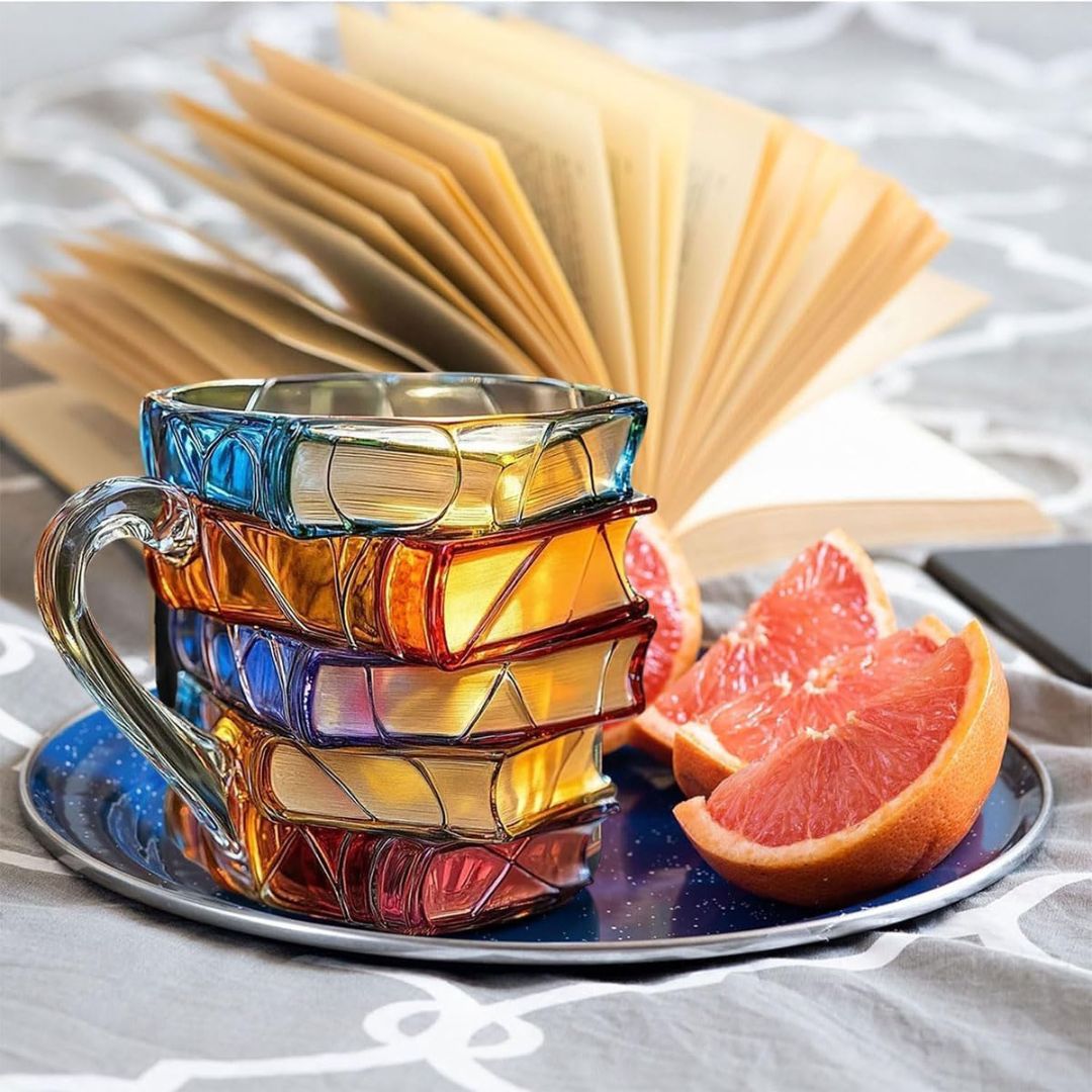 Tasse Unique Artisanale 3D Bonheur pour Passionnés de Lecture