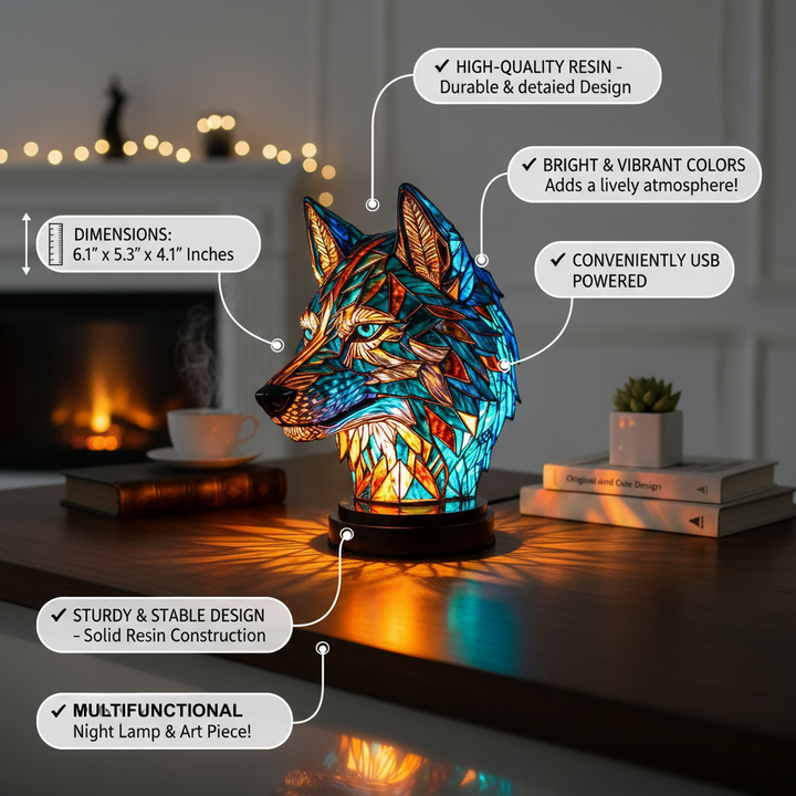 Lampe Bo Enchantante en Forme de Loup