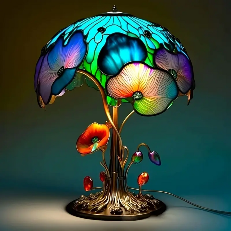 Lampe Florale Champignon Boho Chic